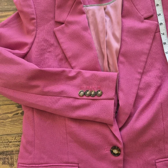 J. Crew Willa Blazer And Pantsuit Wool Blend Pink Size 6 - Picture 11 of 11